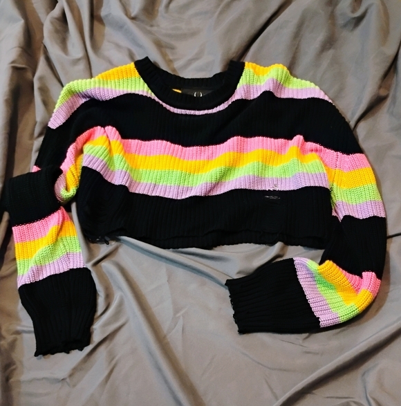 Killstar Multicolor Striped Sweater - Picture 7 of 8